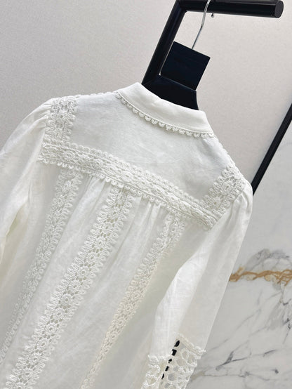 Zim* 25ss embroidered linen shirt