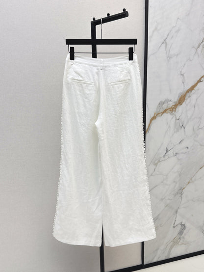 Zim* 25ss embroidered linen pants