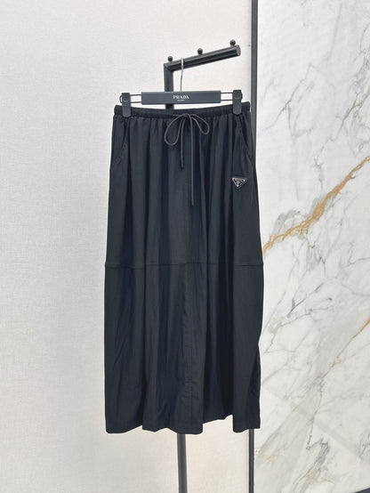 Pra* 25ss drawstring flared skirts
