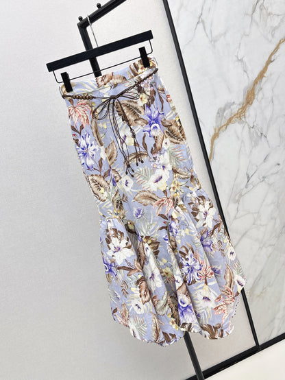 Zim* 25ss floral printed pencil skirt