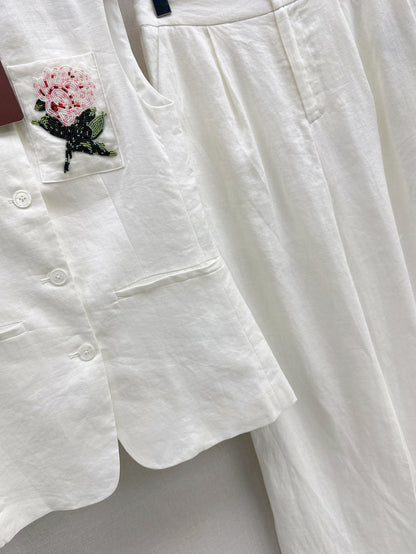 Lor*P 25ss linen vest set