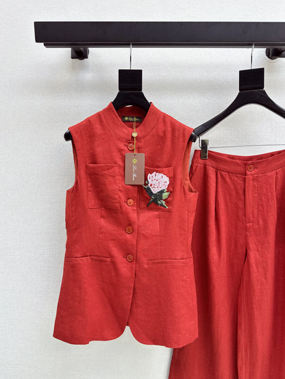 Lor*P 25ss linen vest set