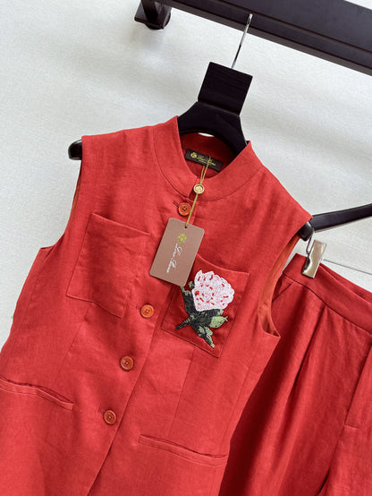 Lor*P 25ss linen vest set