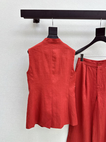 Lor*P 25ss linen vest set