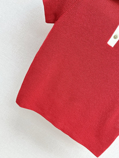 M*u 25ss knitted polo shirt