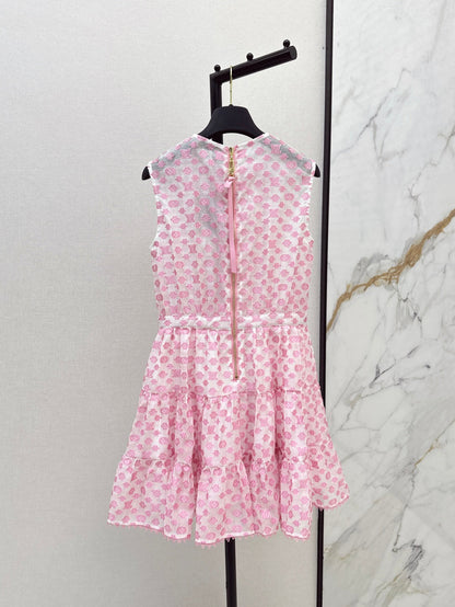 Loui* 25ss monogram jacquard tiered dress