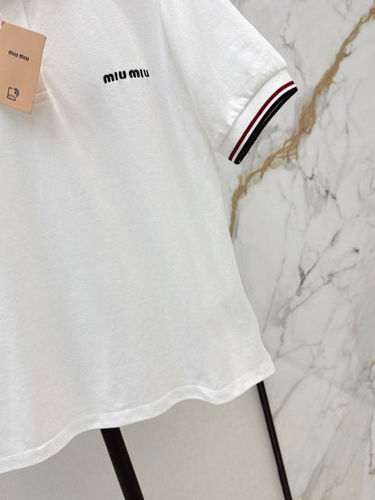 M*u 25ss embroidered polo shirt