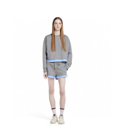 Gu* 25ss embroidered cotton sweatshirt set