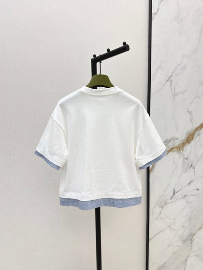 Gu* 25ss embroidered jersey t-shirt