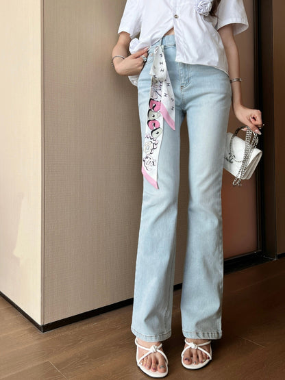 C*nel 25ss slim jeans with scraf