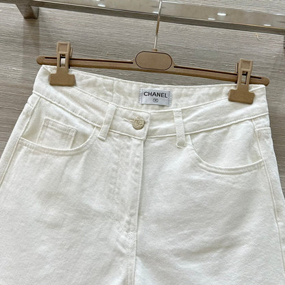 C*nel 25ss sequins pocket demin shorts