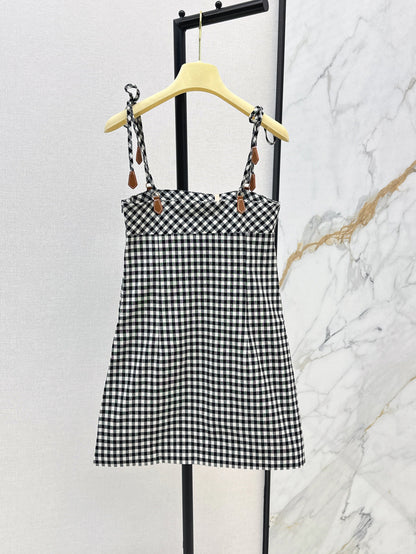 M*u 25ss check mini-dress