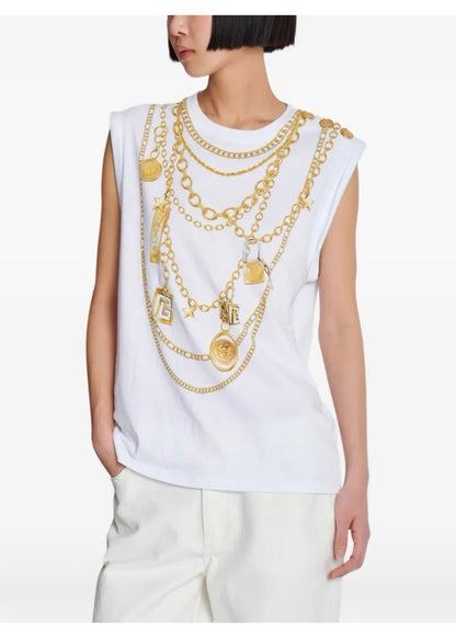 Balm* 25ss chain printed vest