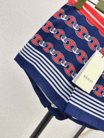 Gu* 25ss chain printed shorts