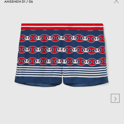 Gu* 25ss chain printed shorts