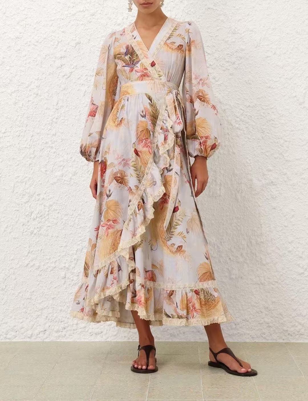 Zim* 25ss frill midi dress