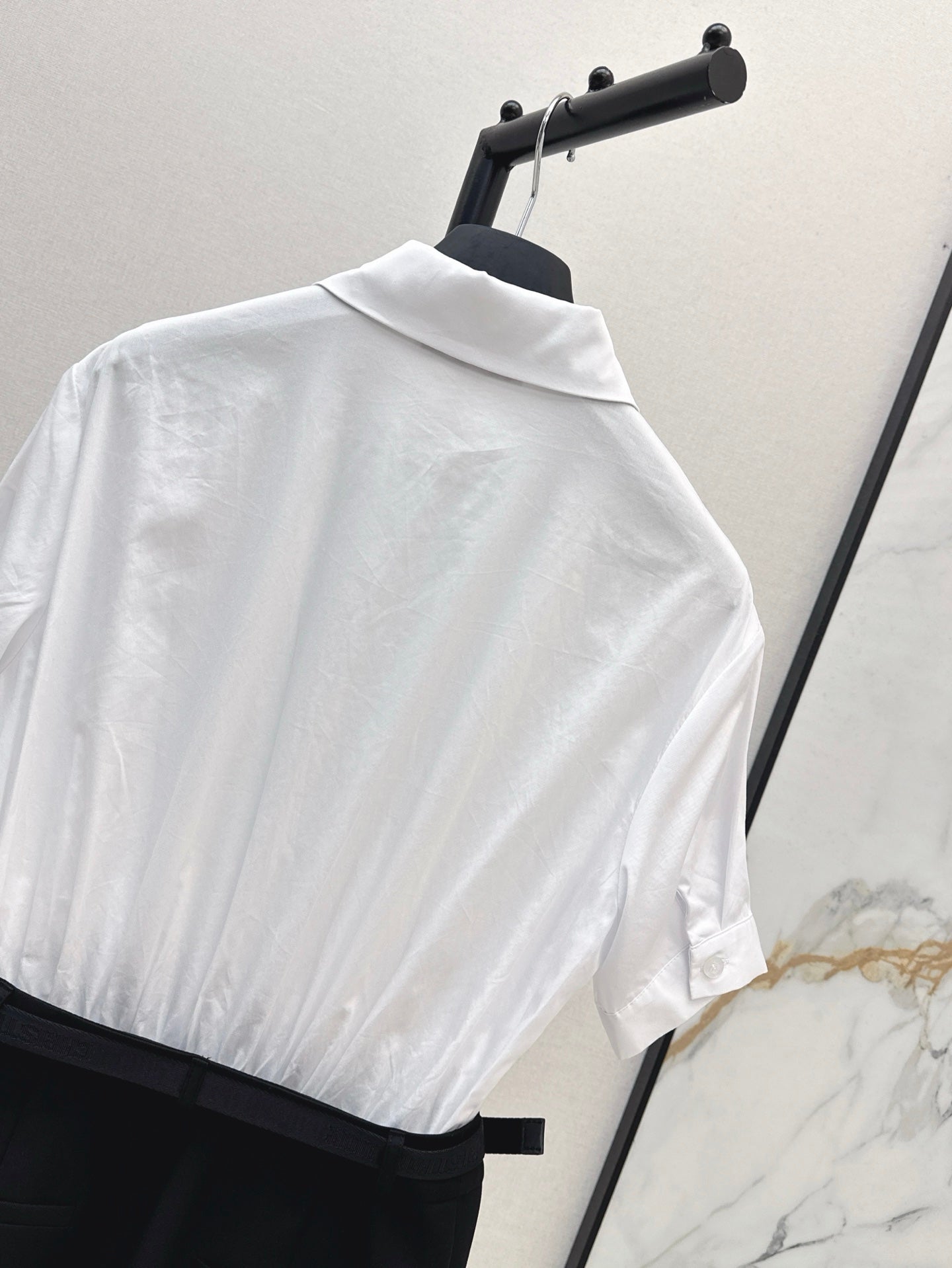 D*r 25ss spliced belted shirtdress