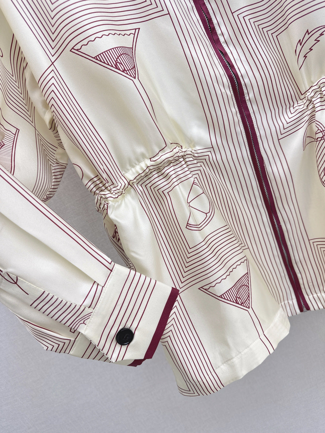 Lor*P 25ss printed silk jacket and shorts set