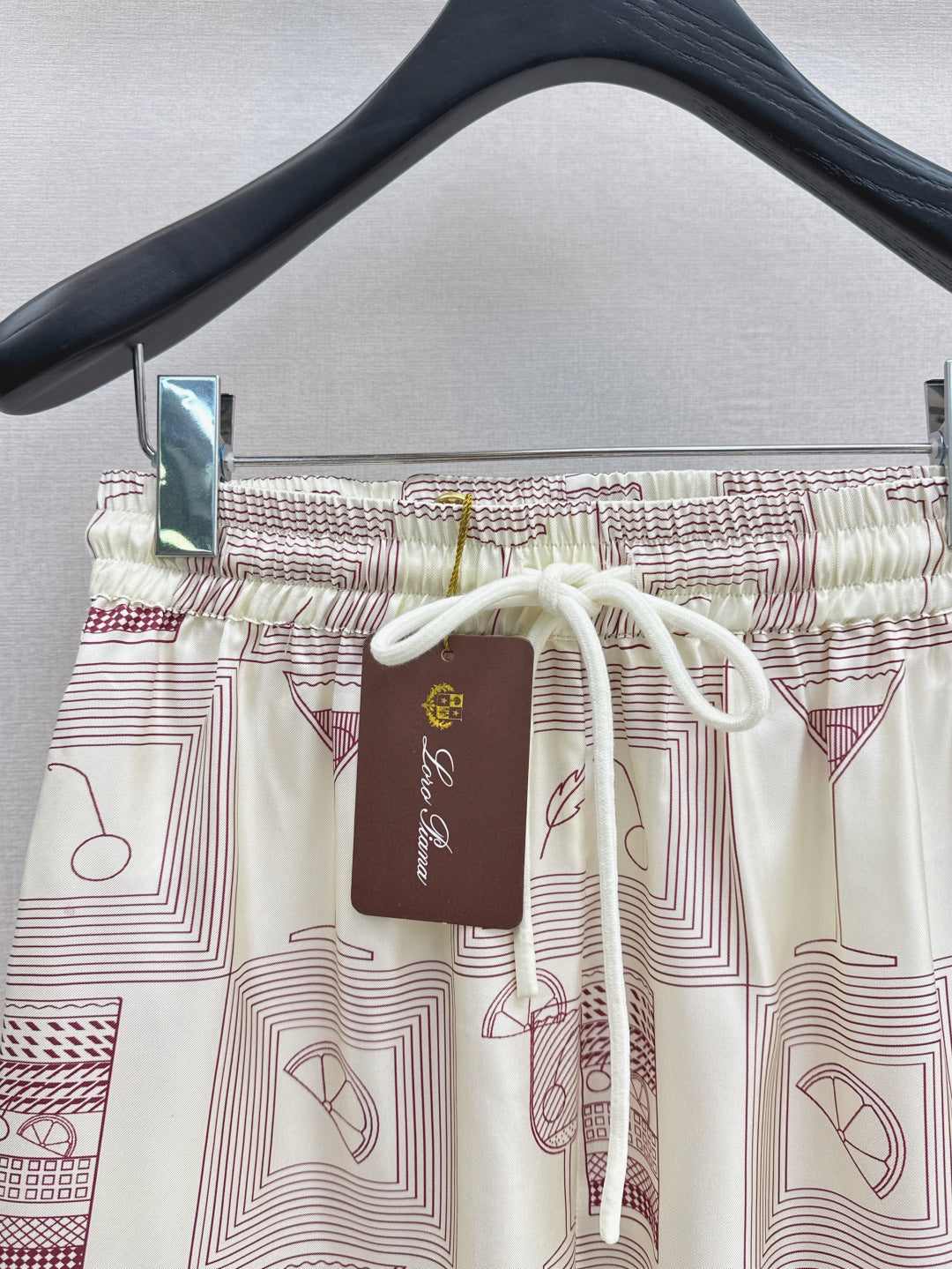 Lor*P 25ss printed silk jacket and shorts set