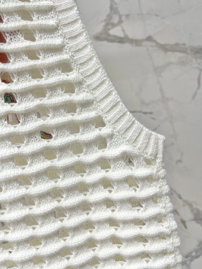 M*u 25ss knitted hollow vest