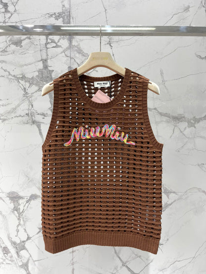 M*u 25ss knitted hollow vest