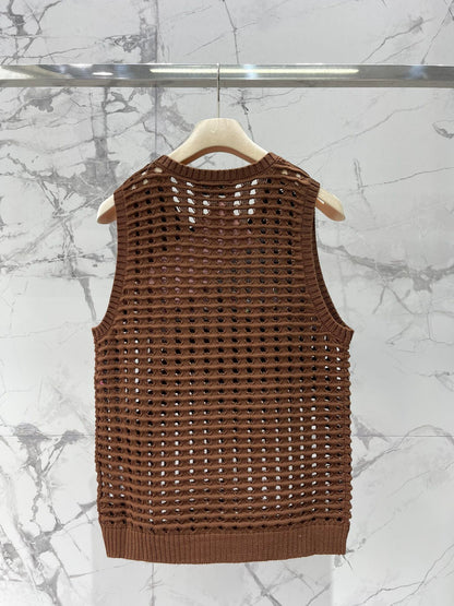 M*u 25ss knitted hollow vest