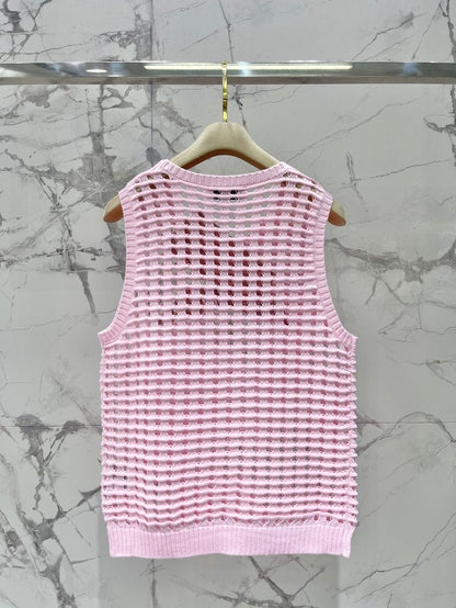 M*u 25ss knitted hollow vest