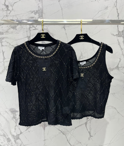 C*nel 25ss chain neck knit t-shirt