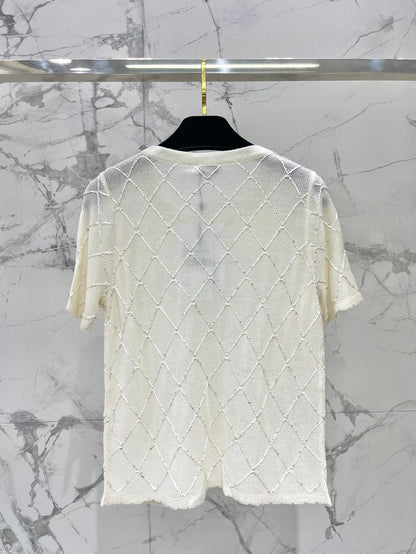 C*nel 25ss chain neck knit t-shirt