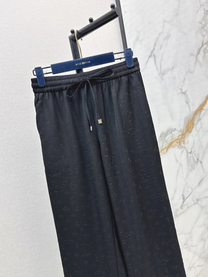 Loui* 25ss monogram accent drawstring pants