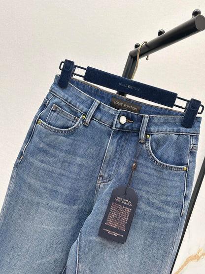 Loui* 25ss embroidered pocket jeans