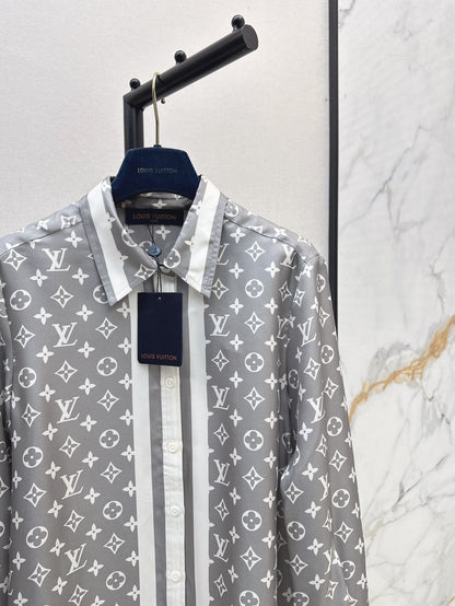 Loui* 25ss monogram silk shirt