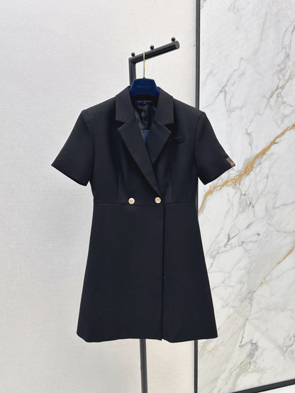 Loui* 25ss short-sleeve tailored wrap dress