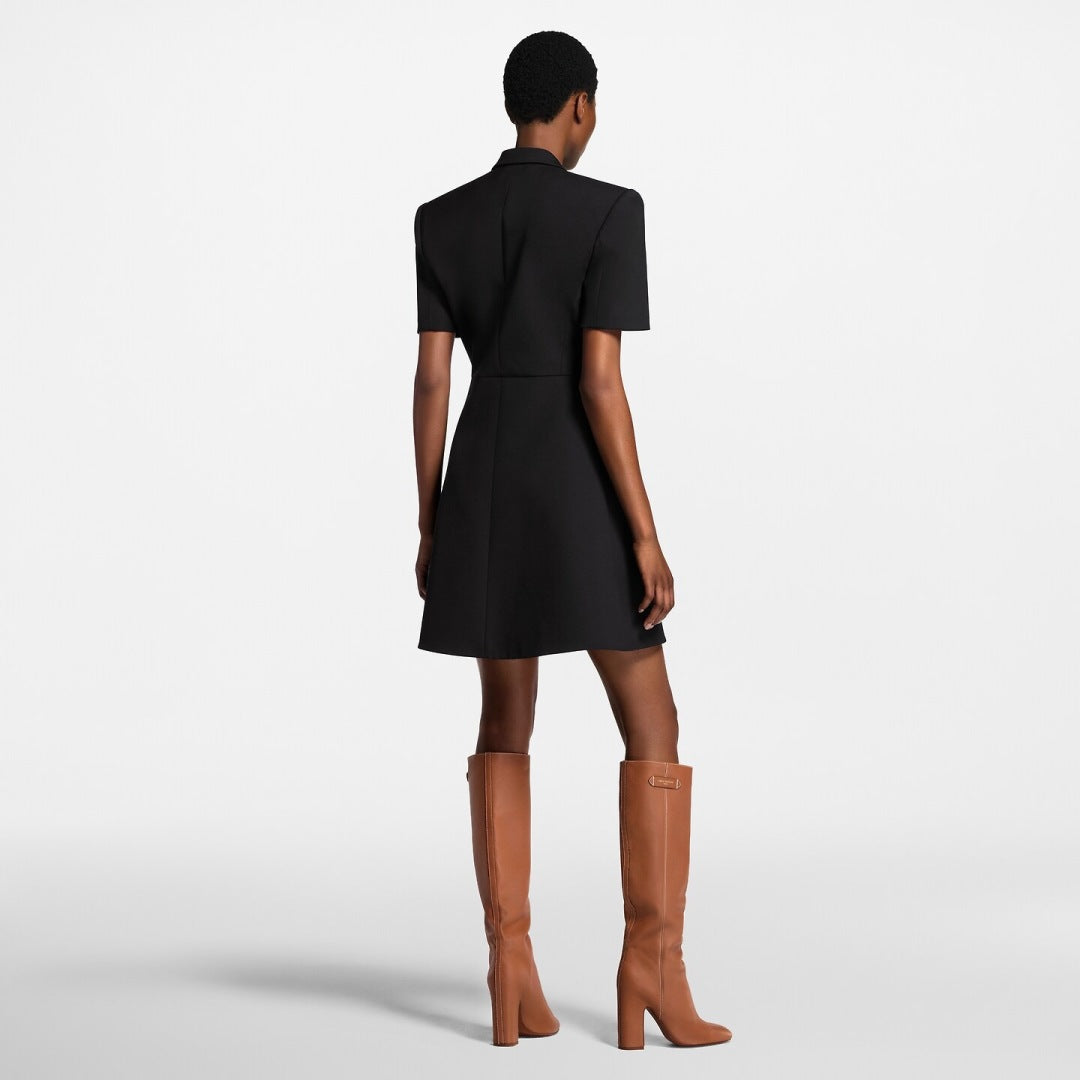 Loui* 25ss short-sleeve tailored wrap dress