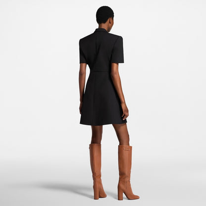 Loui* 25ss short-sleeve tailored wrap dress