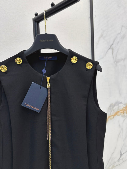 Loui* 25ss button detail dress