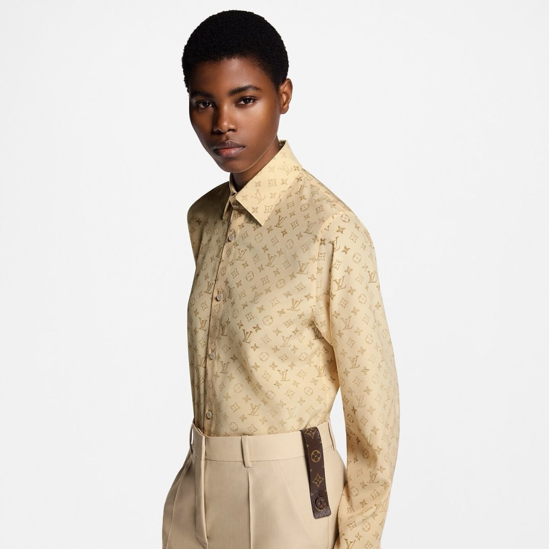 Loui* 25ss washed monogram shirt