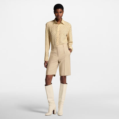 Loui* 25ss washed monogram shirt