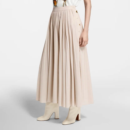 Loui* golden monogram flower accent skirt