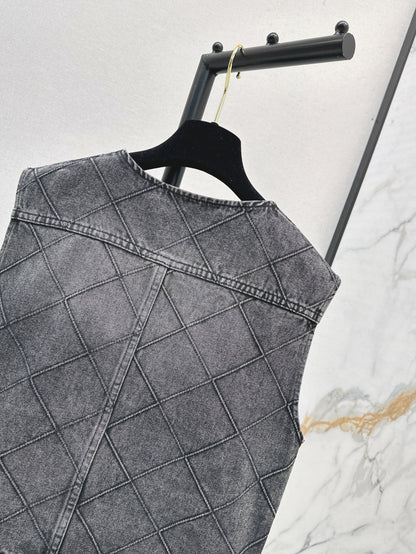 C*nel 25ss embroidered diamond denim jacket