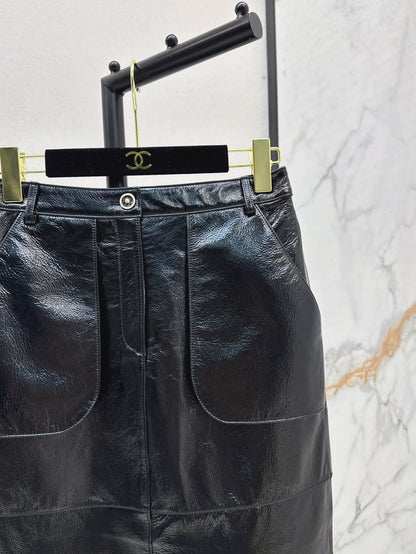 C*nel 25ss lambskin skirt