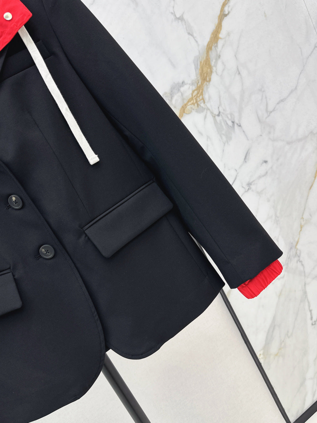 M*u 25ss mohair hooded blazer jacket