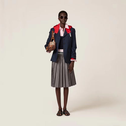 M*u 25ss mohair hooded blazer jacket