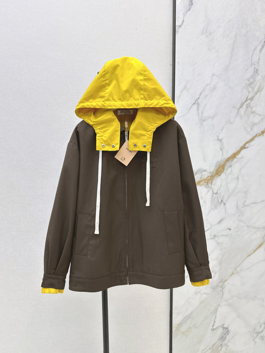 M*u 25ss mohair hooded blazer jacket