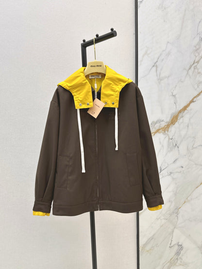 M*u 25ss mohair hooded blazer jacket