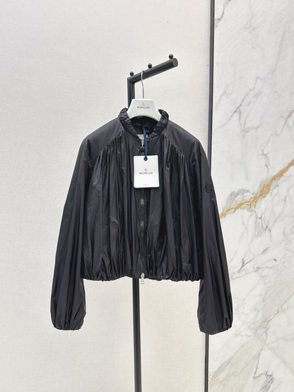 Monc* 25ss pleated details bomber jacket