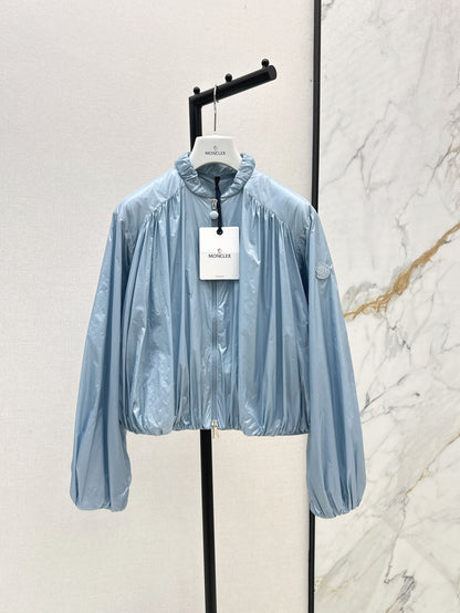Monc* 25ss pleated details bomber jacket