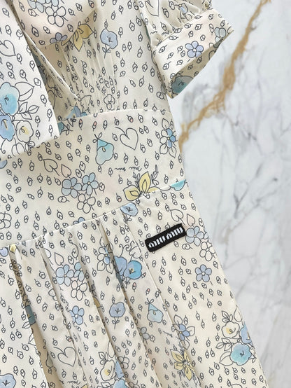 M*u 25ss floral print tied dress