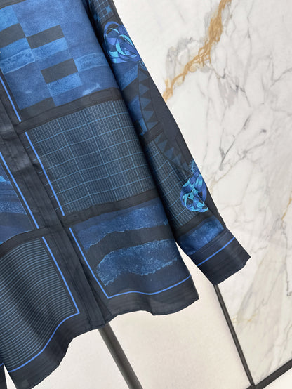 Herm* 25ss printed silk shirt
