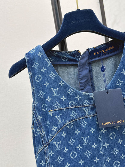 Loui* 25ss monogram denim dress